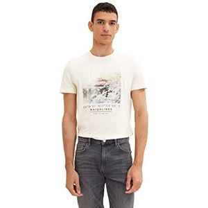 TOM TAILOR Uomini T-shirt 1035525, 18592 - Vintage Beige, XL
