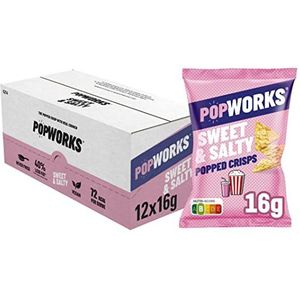 Popworks Sweet & Salty Chips, Doos 12 stuks x 16 g