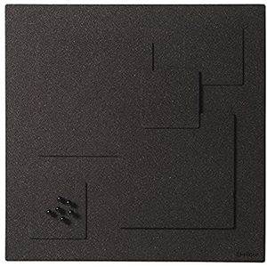 Bi-Office WT0332033 Black Squared notitiebord, zonder frame, kurk, zwart