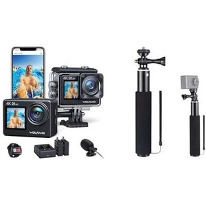 WOLFANG Actie Camera GA200 4K30FPS & Set van Selfie Stick