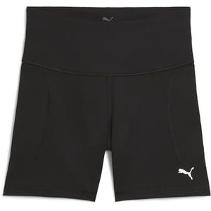 PUMA - CLOUDSPUN - High-Waist 5" Tight Shorts - Zwart/Wit - Gemaakt van 70% gerecycled materiaal