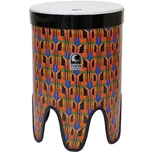 TOCA Nesting Drums Tom Tom Freestyle II (Weerbestendige PVC trommels, voor binnen & buiten, ruimtebesparend, lichtgewicht, voor muzikale opvoeding & therapie, diameter: 14""), Kente Doek