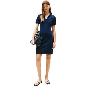 Tommy Hilfiger Polojurk voor dames, Blauw (Donker Nacht Marine), XXS