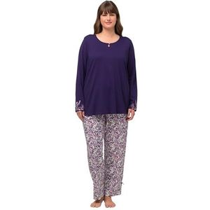 Ulla Popken, dames, grote maten, pyjama, violet wonder, paarsblauw, 42
