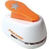 Fiskars Motiefpons, ster, Ø 2,5 cm, staal/kunststof, wit/oranje, Lever Punch, M, 1004722