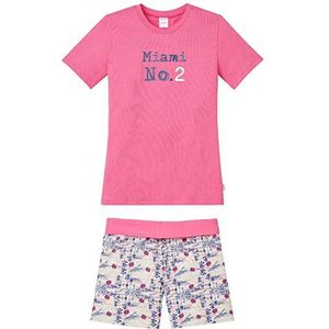 Schiesser Meisjespak korte pyjama voor meisjes - rood - 16 años