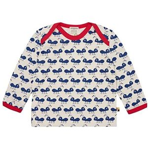 loud + proud Uniseks baby lange mouwen met mierenprint, GOTS-gecertificeerd T-shirt, ultra marine, 74/80 cm
