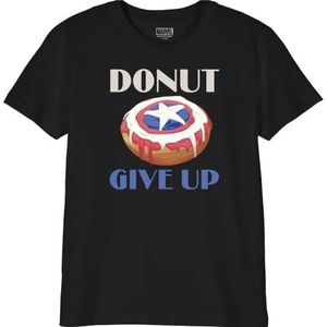 Marvel T-shirt voor jongens, Zwart, 12 Jaren
