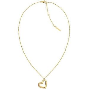 Calvin Klein MINIMALISTIC HEARTS Collection halsketting voor dames, geelgoud - 35000385