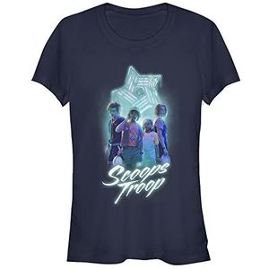Stranger Things Dames Scoops Troop T-shirt met korte mouwen, marineblauw, XXL, donkerblauw, XXL