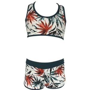 HAUTE PRESSION Tweedelig badpak voor meisjes, bloemenpatroon, X9099, C01, T14A, Meerkleurig, 14-16 Jaren