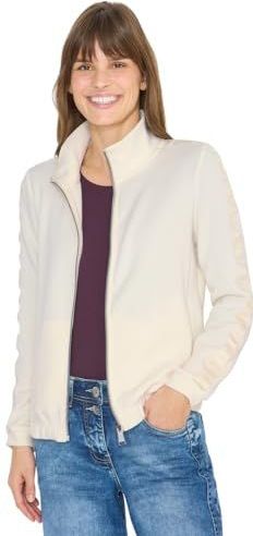 CECIL Zachte jas met tapedetail Creamy White L