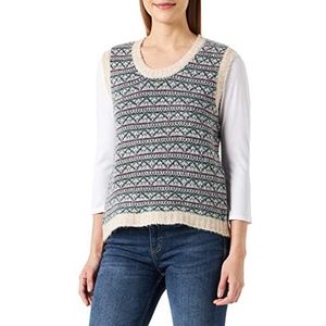 ICHI - IHPOVOKE - Pullunder - Oatmeal Melange - Retro Noors Wol