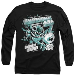 Disney Lilo and Stitch Experimen Unisex T-shirt met lange mouwen, zwart, medium, Zwart, M