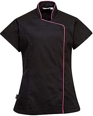 Portwest - Tuniek Wrap - Dames Tuniek - Zwart/Roze - Kingsmill Polykatoen