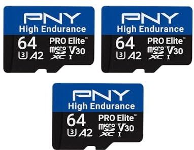 PNY - PRO Elite - microSDXC Geheugenkaart - 64 GB - C10 U3 V30 A2 - Tot 100 MB/s Lezen