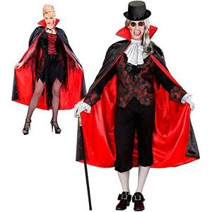 Widmann 3586F - Luxe cape, gevoerd, 135 cm, kostuumaccessoires, vampier, dracula, Halloween, carnaval, themafeest