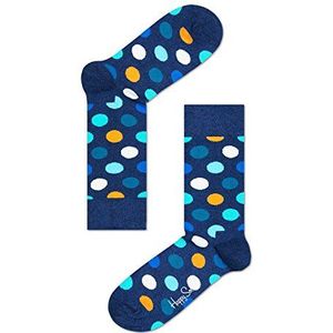 Happy Socks Big Dot, Kleurrijke en Leuke, Sokken voor Dames en Heren, Blauw-Oranje-Turkoois (36-40)