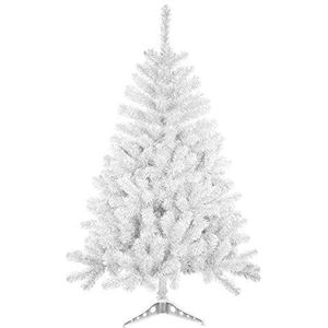 Kunstkerstboom met metalen standaard, spar 120 cm - 210 cm (Wit, 120cm 184Tips)