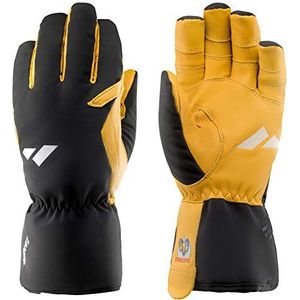 Zanier Unisex – volwassenen 21108-2050-9 handschoenen, zwart, geel, 9