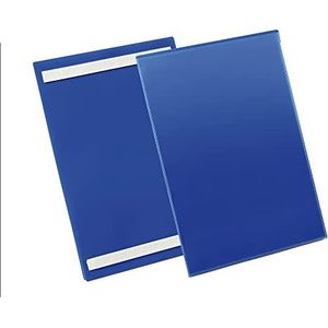 Durable 179707 Zelfklevende documenthouder, voor documenten in A4 staand formaat, verpakking 50 stuks, donkerblauw.