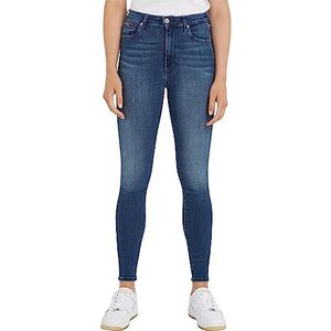 Tommy Jeans Dames Sylvia Hr Super Skny Nnmbs Jeans, Nieuw Niceville Mid Blauw Stretch, 30W / 34L