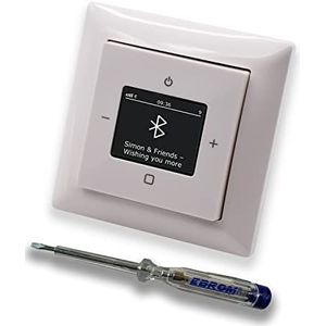 Busch Jäger DAB+ inbouw bluetooth (in en out) radio (8217U-101) Balance SI alpinewit, complete set 8217 U – 101, frame en radioafdekking incl. EBROM fasetester voor montage van het apparaat