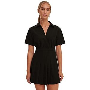 NA-KD Kimono Plooijurk, zwart, EU 46