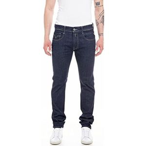 Replay Heren Jeans Anbass Slim-Fit Aged met Power Stretch, Dark Blue 007, 32W x 36L