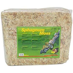 Lucky Reptile Sphagnum Moss - 500 g veenmos blok voor reptielen - Terrarium mos om luchtvochtigheid te verhogen - Mos uit gecontroleerde teelt voor orchideeën en bromelia's - Reptielen accessoires