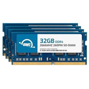 OWC - 128 GB OWC Memory Upgrade Kit - 4 x 32 GB PC21300 DDR4 2666 MHz SO-DIMM's voor 27 inch iMac met Retina 5K (2019-2020) en compatibele pc's