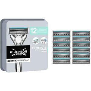 Wilkinson Sword Quattro Essential 12 scheermesjes, geschikt voor brievenbus