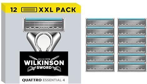 Wilkinson Sword - Quattro Essential 4 - Reservemesjes - 12 Stuks