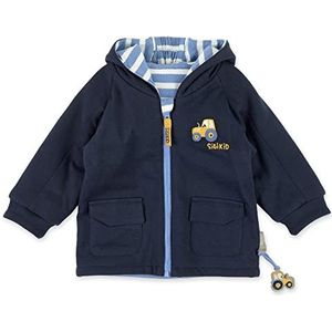 Sigikid Omkeerbare jas van biologisch katoen voor babyjongens in de maten 62 tot 98, donkerblauw/blauw-wit gestreept, 62 cm