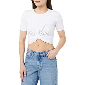 Noisy may Nmtwiggi S/S Top S T-shirt voor dames, wit (bright white), S