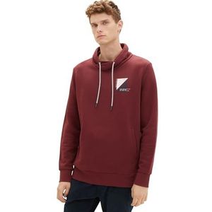 TOM TAILOR Sweatshirt voor heren, 10574 - Tawny Port Red, XL