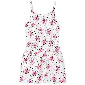 NAME IT Jumpsuit voor meisjes, Witte Alyssum/AOP: ABSTRACT FLAMINGO, 164