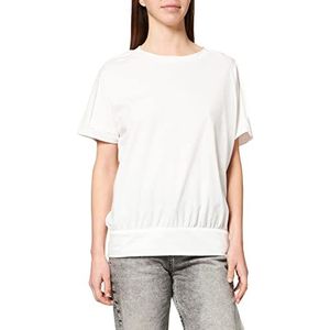 IPEKYOL Womens Belted Cotton Fabric Mix T-Shirt, Geel, M