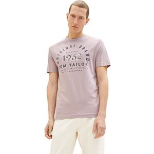 TOM TAILOR Uomini T-shirt 1035549, 31508 - Velvet Rose Fine Stripe, S