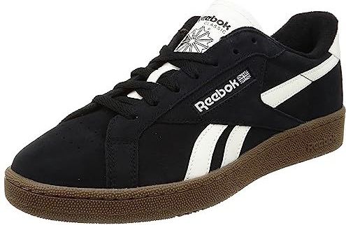 Reebok Unisex Club C Grounds UK Sneaker, Core Black Chalk Reebok Lee 2, 42.5 EU