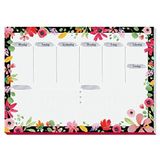 SIGEL JS200 Papieren bureau-onderlegger, weekplanner ongedateerd, A3, Engels, 30 vellen, FSC-gecertificeerd Jolie Flower Love