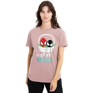 mandarin creative ltd Spider-Man Hoppy Spring dames T-shirt, roze, XX-Large, roze, XXL