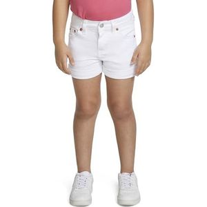 Levi'S Kids Girlfriend Shorts voor meisjes, 2-8 jaar, Wit, 4 Jaren