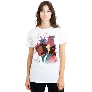 Pocahontas Silhouette dames T-shirt, wit, klein, Wit, S