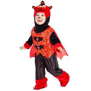 Rubies Monster Vampi-kostuum voor kinderen van 1 tot 2 jaar, jumpsuit, cape en muts voor Halloween en carnaval