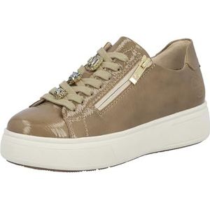 Rieker M7702 lage sneakers voor dames, beige, 36 EU