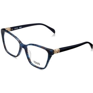 TOUS Eyeglass Frame VTOB98 Blue Fantasy 54/16/135 damesbril, Blauwe fantasie, 54/16/135
