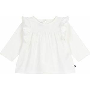 Petit Bateau Katoenen babyblouse met lange mouwen, effen, Marshmallow, 3 Maanden