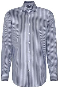 Seidensticker - Regular Fit - Langarm Business-Hemd - Bleu - 100% Katoen