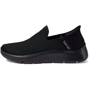 Skechers Gowalk Flex Slip-Ins - atletische instapschoenen, casual wandelschoen, luchtgekoeld traagschuim sneakers, zwart, 43 EU X-breed, zwart, 43 EU X-Breed